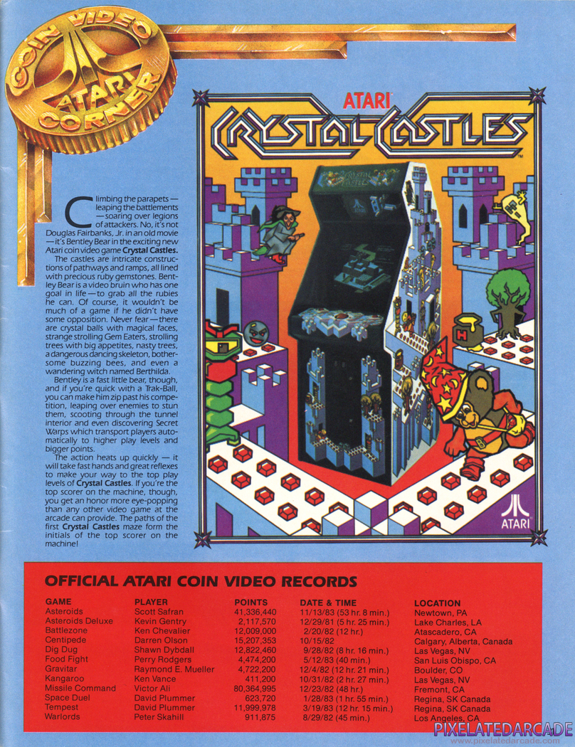 Crystal Castles Advertisement: Atari Age magazine September/October 1983 promotion