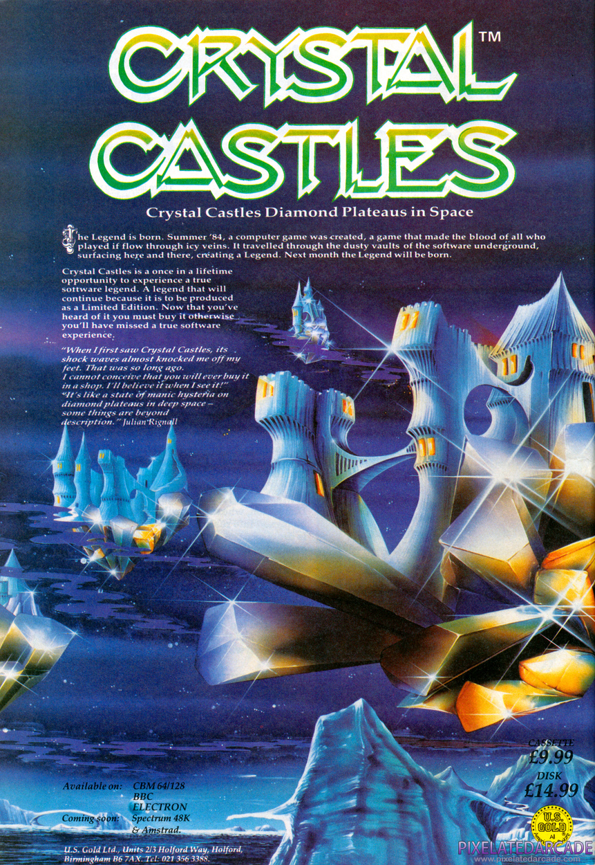Crystal Castles Advertisement: October 1986 magazine ad