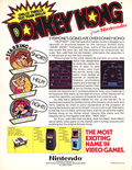 Donkey Kong flyer - Back