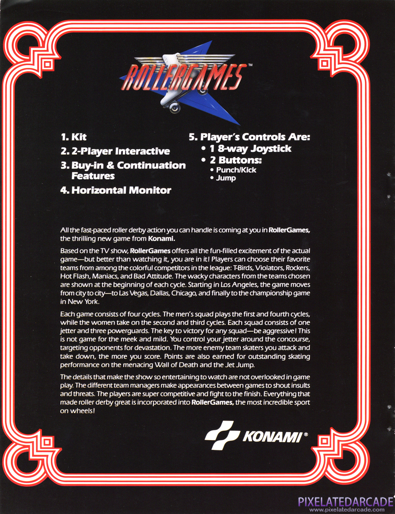 Rollergames Advertisement: Rollergames flyer - Back