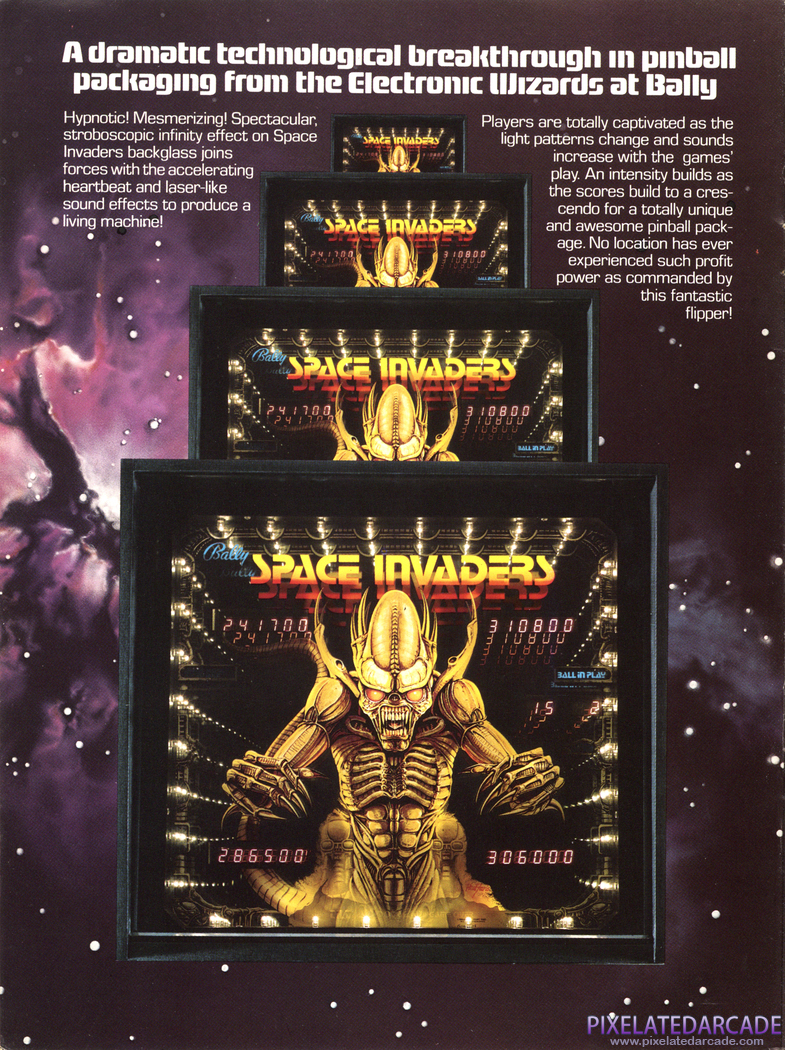 Space Invaders Advertisement: Space Invaders pinball flyer - Page 2