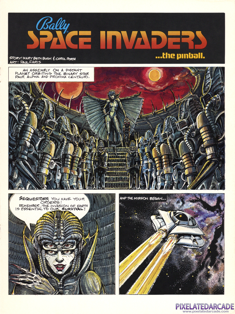 Space Invaders Advertisement: Space Invaders pinball flyer - Page 3