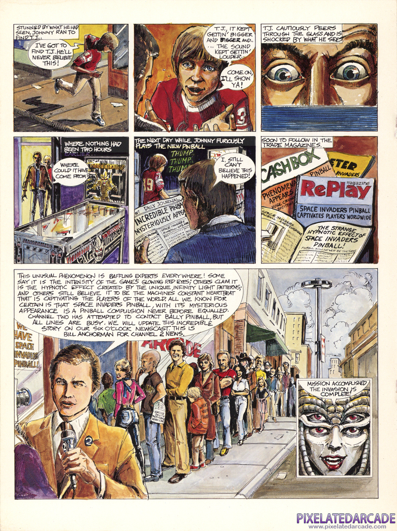Space Invaders Advertisement: Space Invaders pinball flyer - Page 6