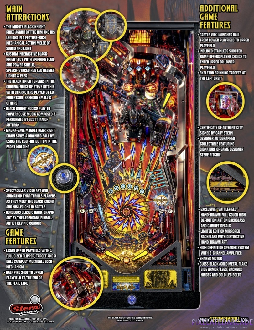 Black Knight: Sword of Rage Advertisement: Black Knight: Sword of Rage Limited Edition flyer - Back