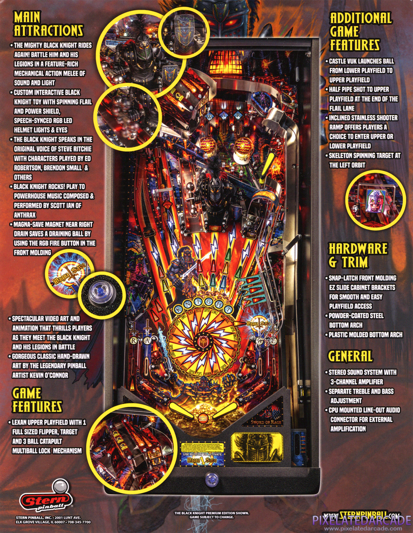 Black Knight: Sword of Rage Advertisement: Black Knight: Sword of Rage Premium Edition flyer - Back