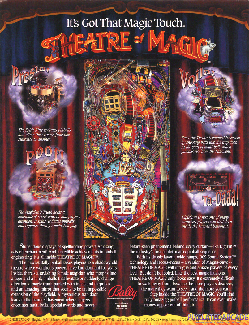 Theatre of Magic Advertisement: Theatre of Magic flyer - Back