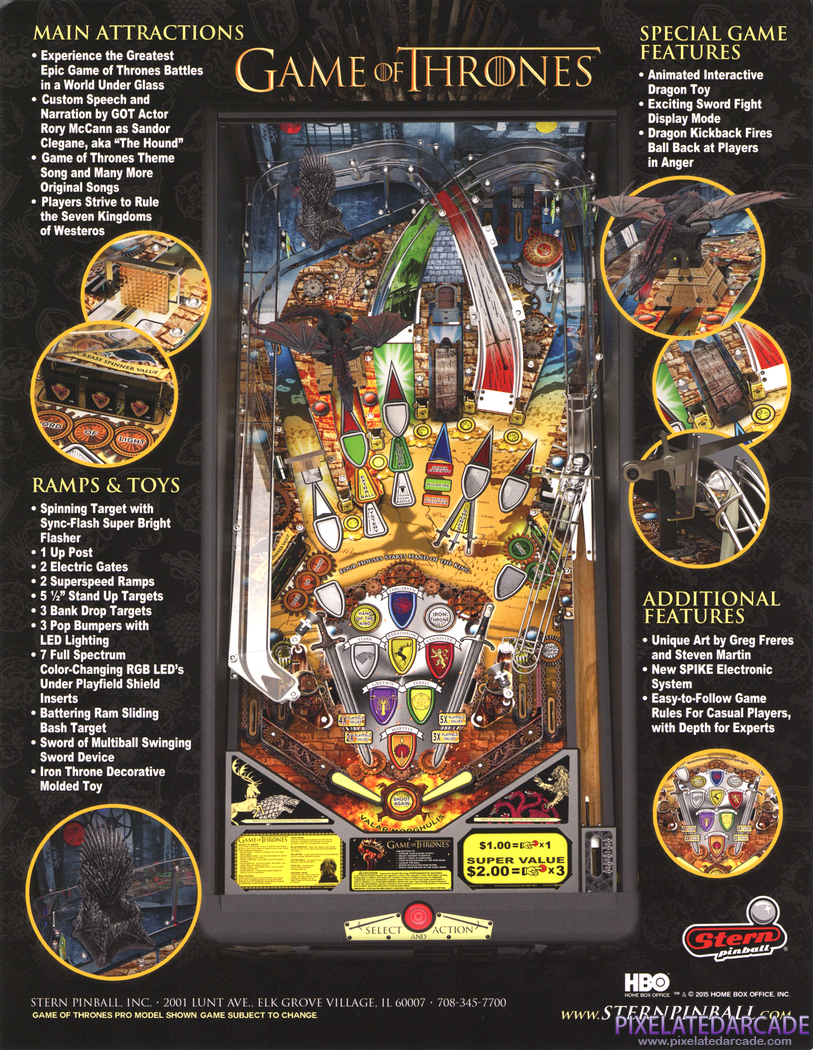 Game of Thrones Advertisement: Game of Thrones Pro Model flyer - Back