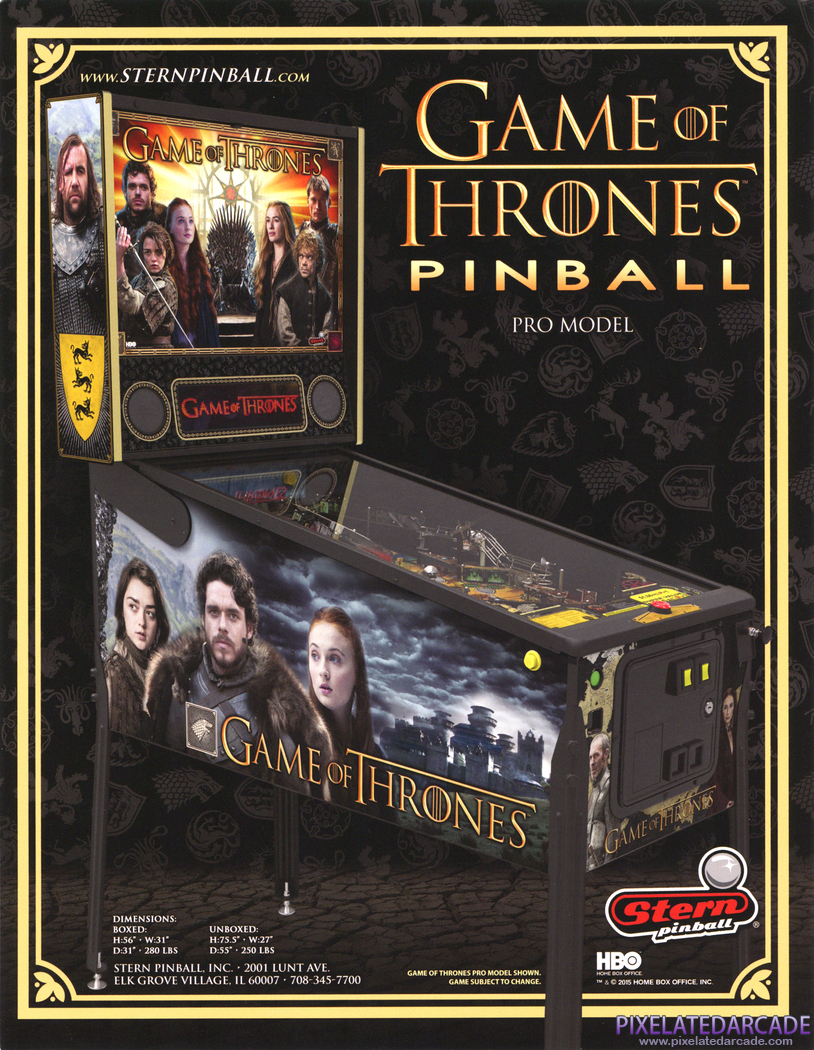 Game of Thrones Advertisement: Game of Thrones Pro Model flyer - Front
