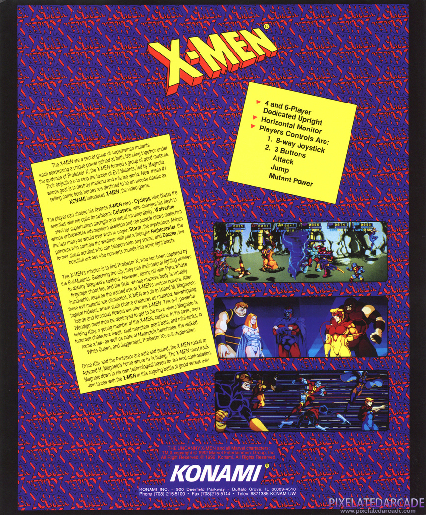 X-Men Advertisement: X-Men flyer - Back