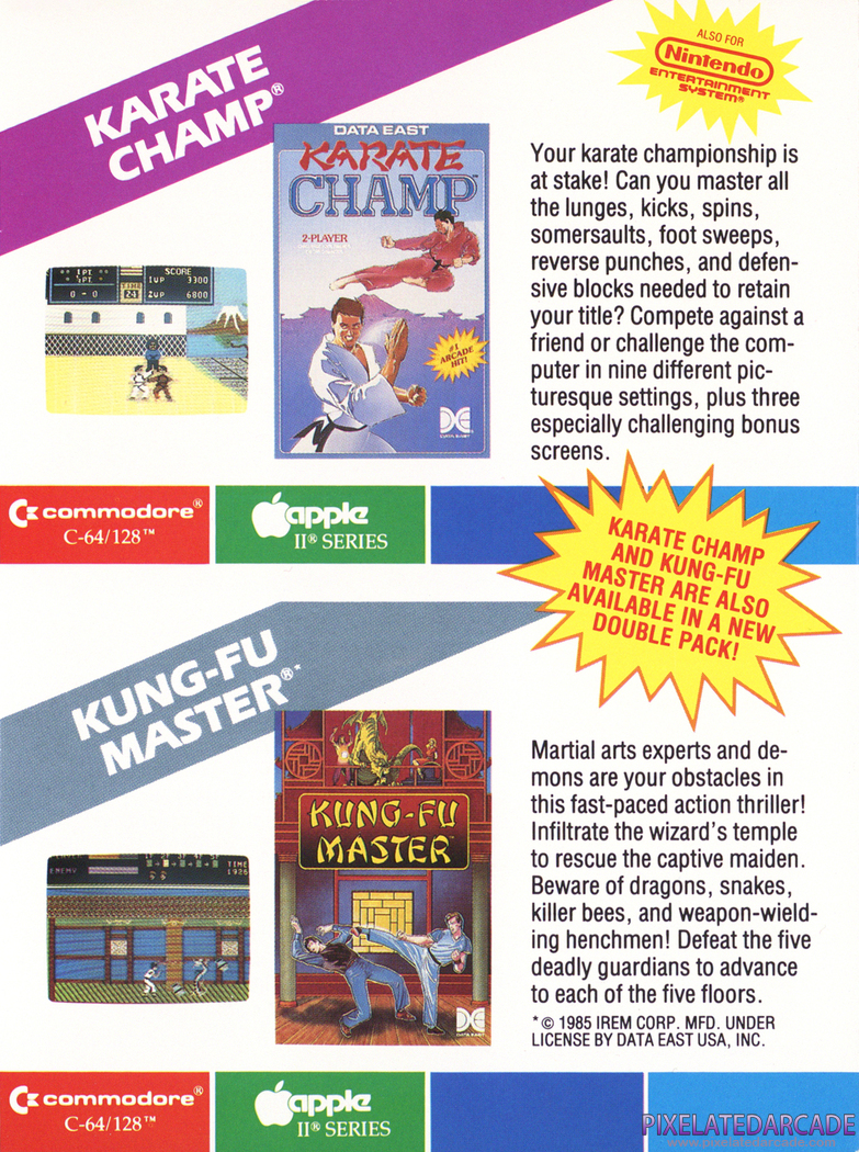 Kung-Fu Master Advertisement: Data East product catalog