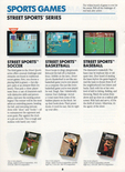 Street Sports Baseball in the Epyx product catalog