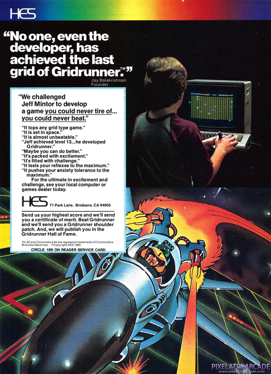 Gridrunner Advertisement: April 1983 magazine ad