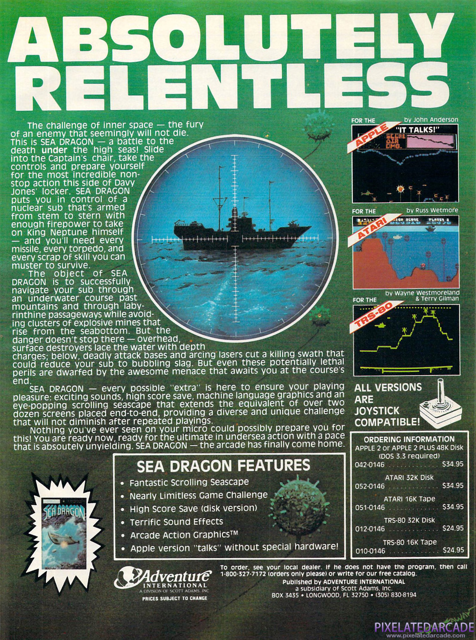 Sea Dragon Advertisement: November 1982 magazine ad