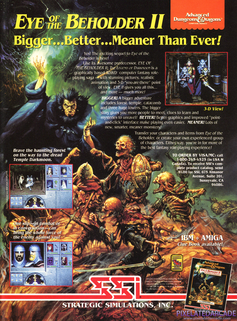 Eye of the Beholder II: The Legend of Darkmoon Advertisement: December 1991 magazine ad Eye of the Beholder II: The Legend of Darkmoon Advertisement: December 1991 magazine ad