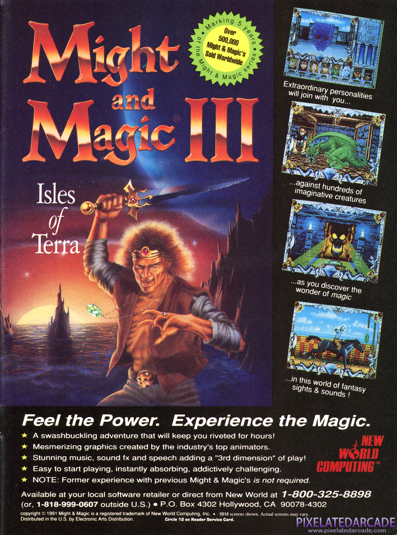 Might and Magic III: Isles of Terra Advertisement: November 1991 magazine ad