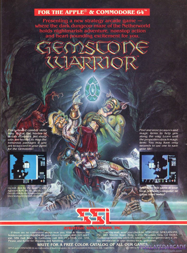 Gemstone Warrior Advertisement: April 1985 magazine ad
