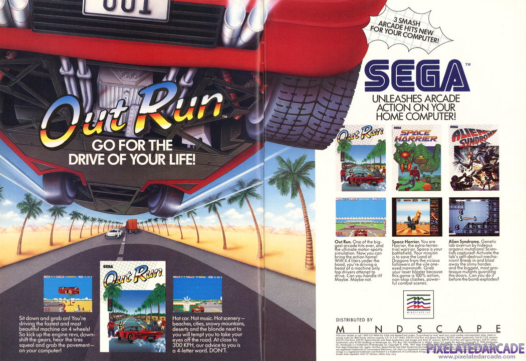 OutRun Advertisement: April 1989 magazine ad