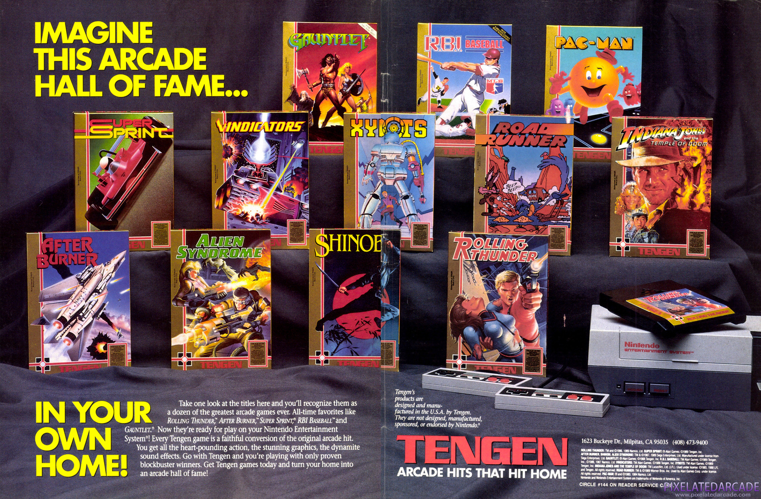 Alien Syndrome Advertisement: Tengen March 1990 magazine ad