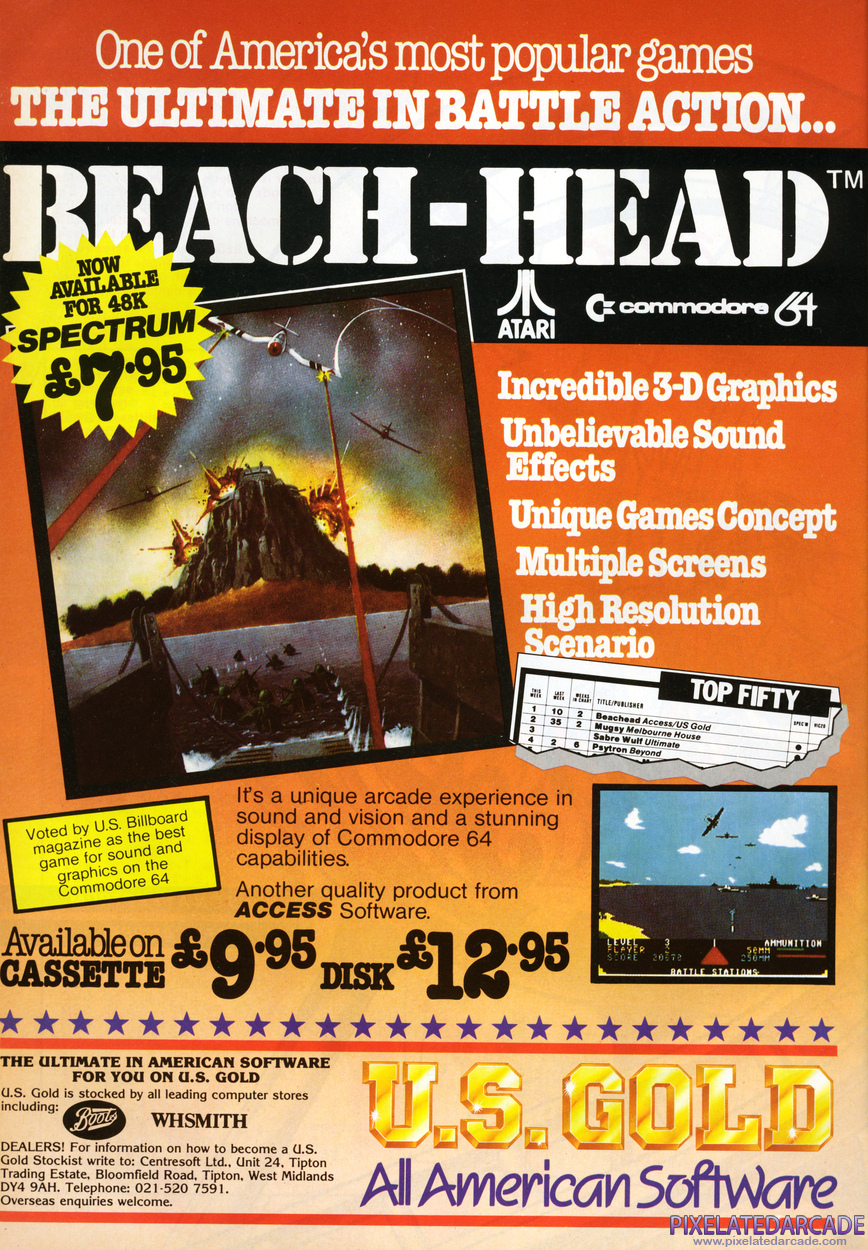 Beach-Head Advertisement: October 1984 magazine ad