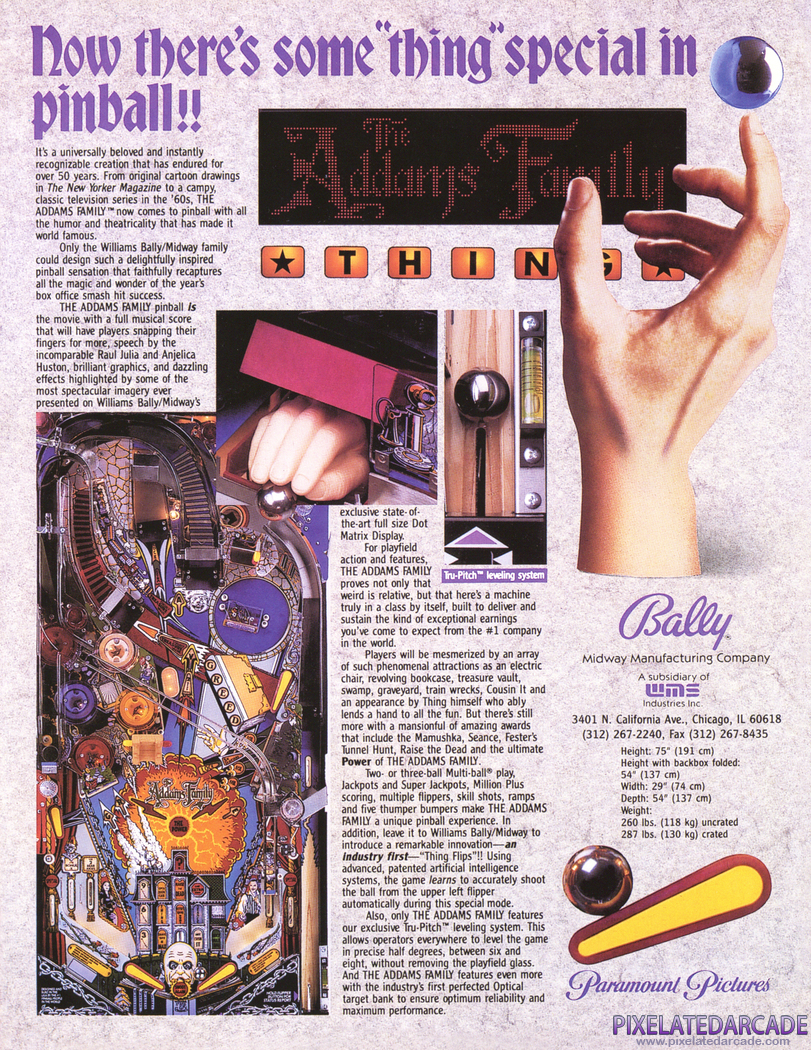 The Addams Family Advertisement: The Addams Family flyer - Back