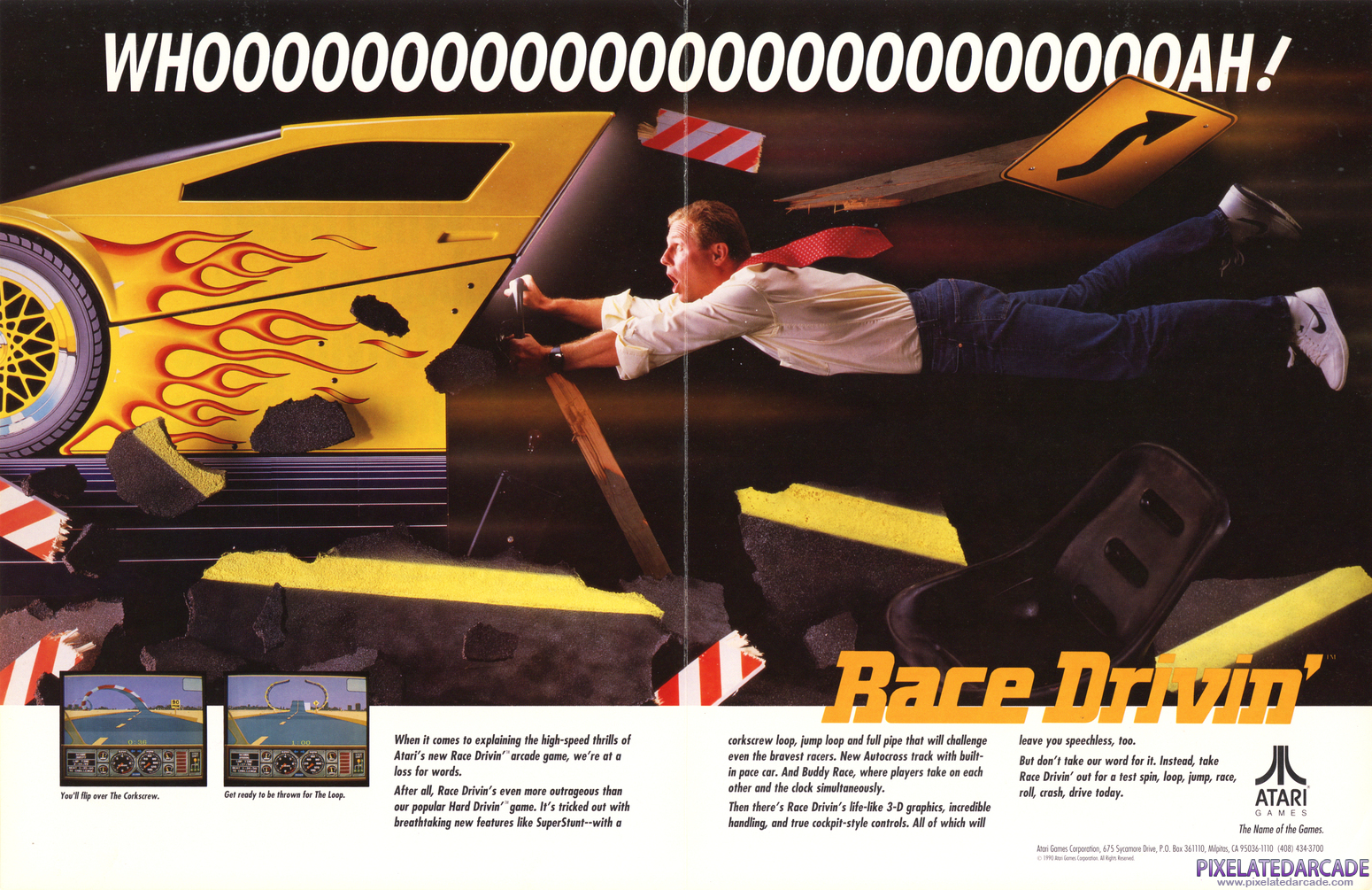 Race Drivin' Advertisement: Race Drivin' flyer - Inside