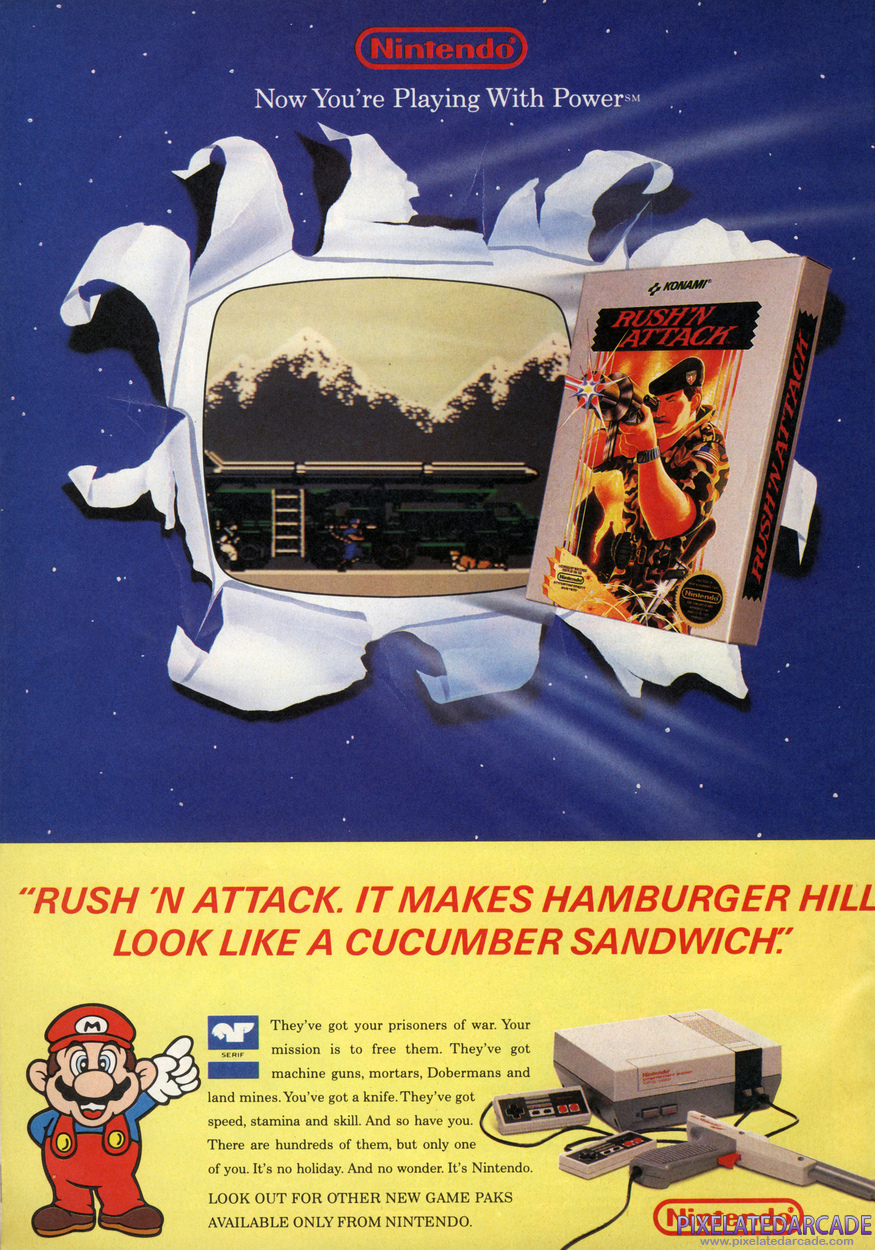 Rush'n Attack Advertisement: September 1989 magazine ad