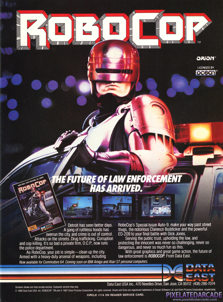 RoboCop Advertisement: April 1989 magazine ad