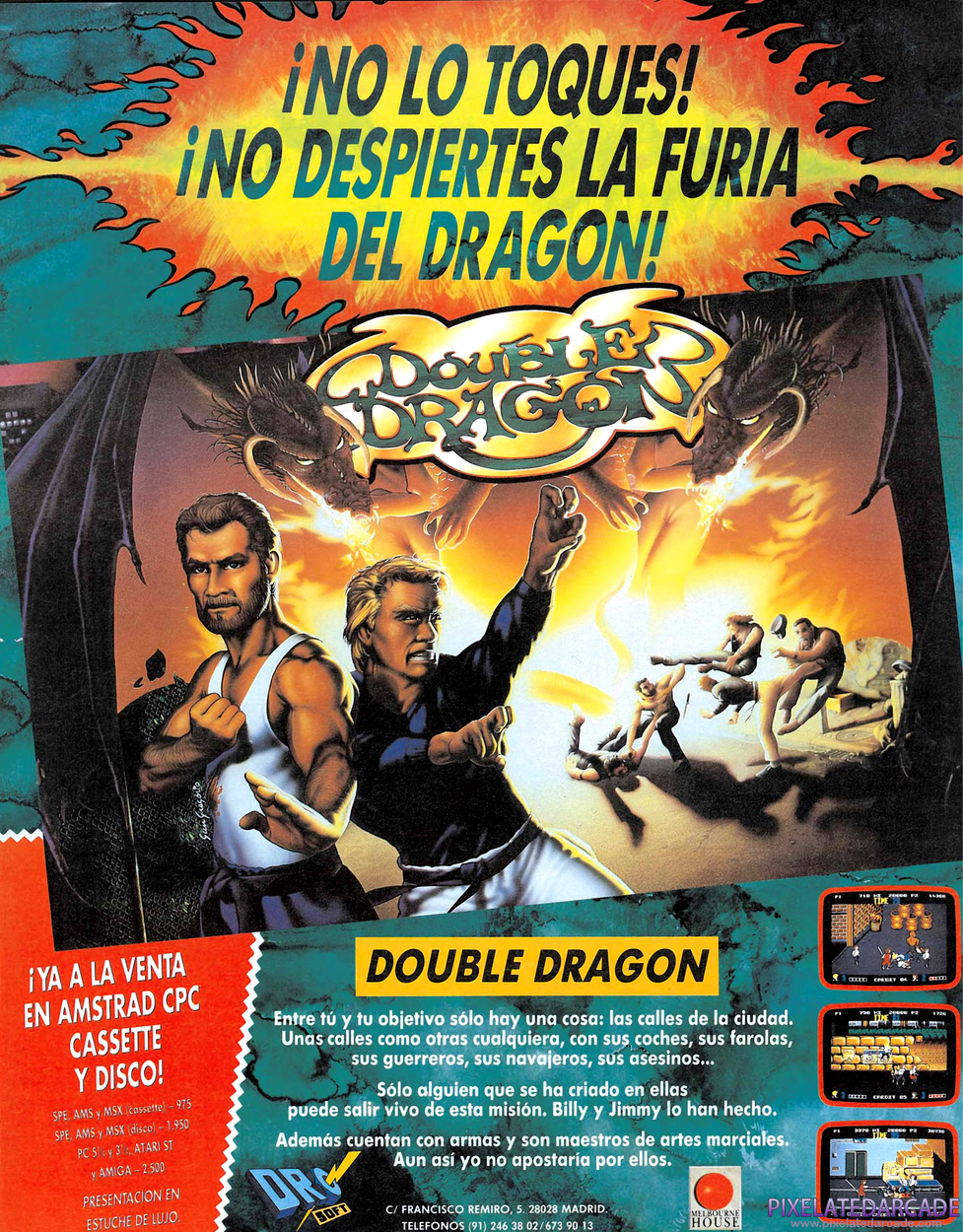 Double Dragon Advertisement: July 1989 magazine ad (Spanish)