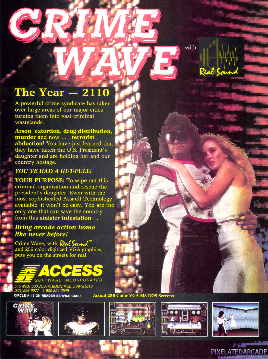 Crime Wave Advertisement: October 1989 magazine ad