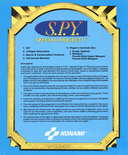 S.P.Y. Special Project Y flyer - Back