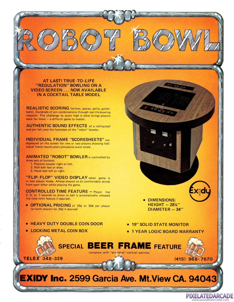 Robot Bowl Advertisement: Robot Bowl flyer (cocktail table)