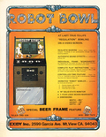 Robot Bowl flyer (upright cabinet)