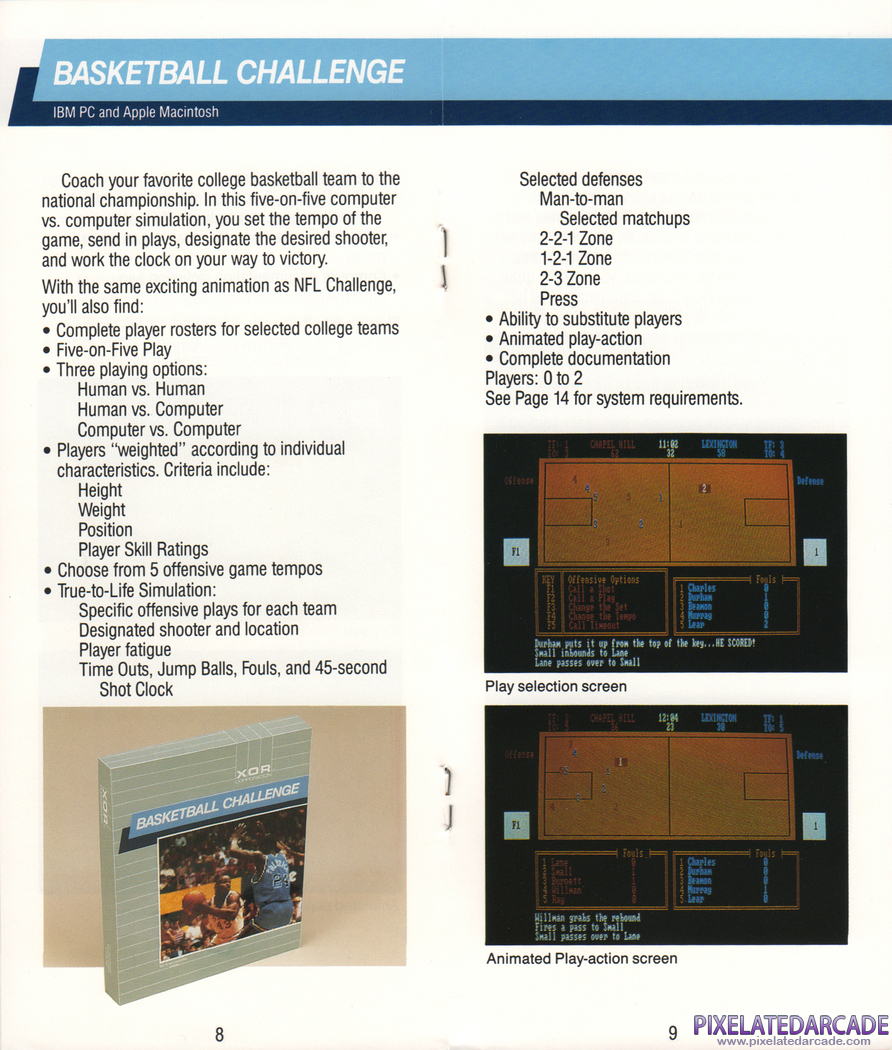 Basketball Challenge Advertisement: Basketball Challenge in the XOR Corporation product catalog