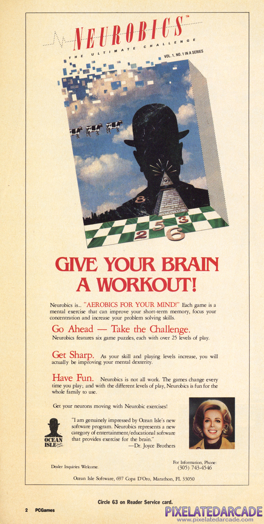 Neurobics: The Ultimate Challenge Advertisement: Summer 1989 magazine ad