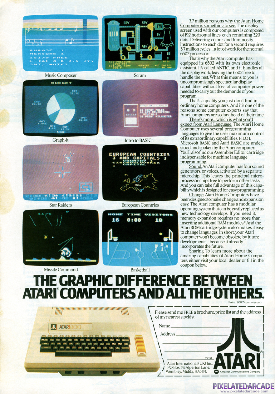 Atari 8-bit Advertisement: July 1982 magazine ad