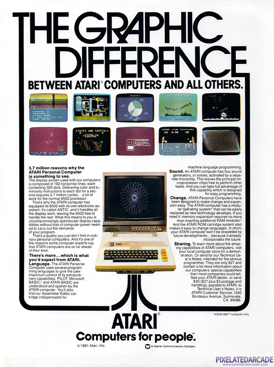 Atari 8-bit Advertisement: November 1981 magazine ad