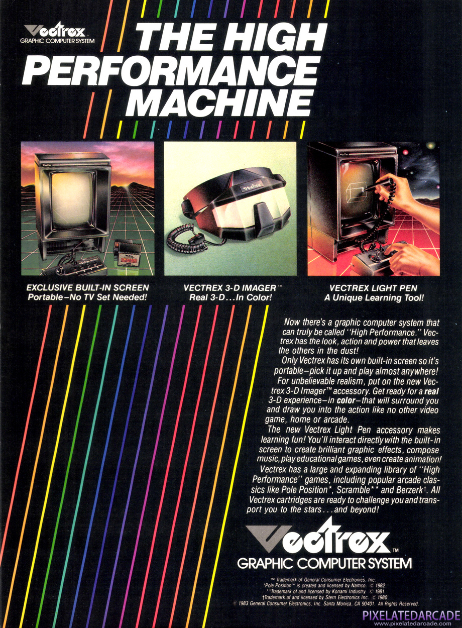 Vectrex Advertisement: November 1983 magazine ad