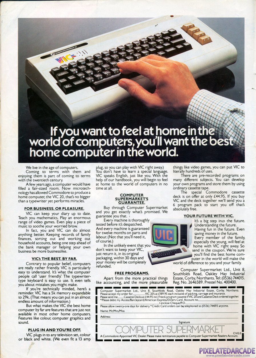 Commodore VIC-20 Advertisement: January 1982 magazine ad