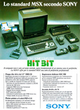 Sony Hit Bit December 1985 magazine ad (Italian)