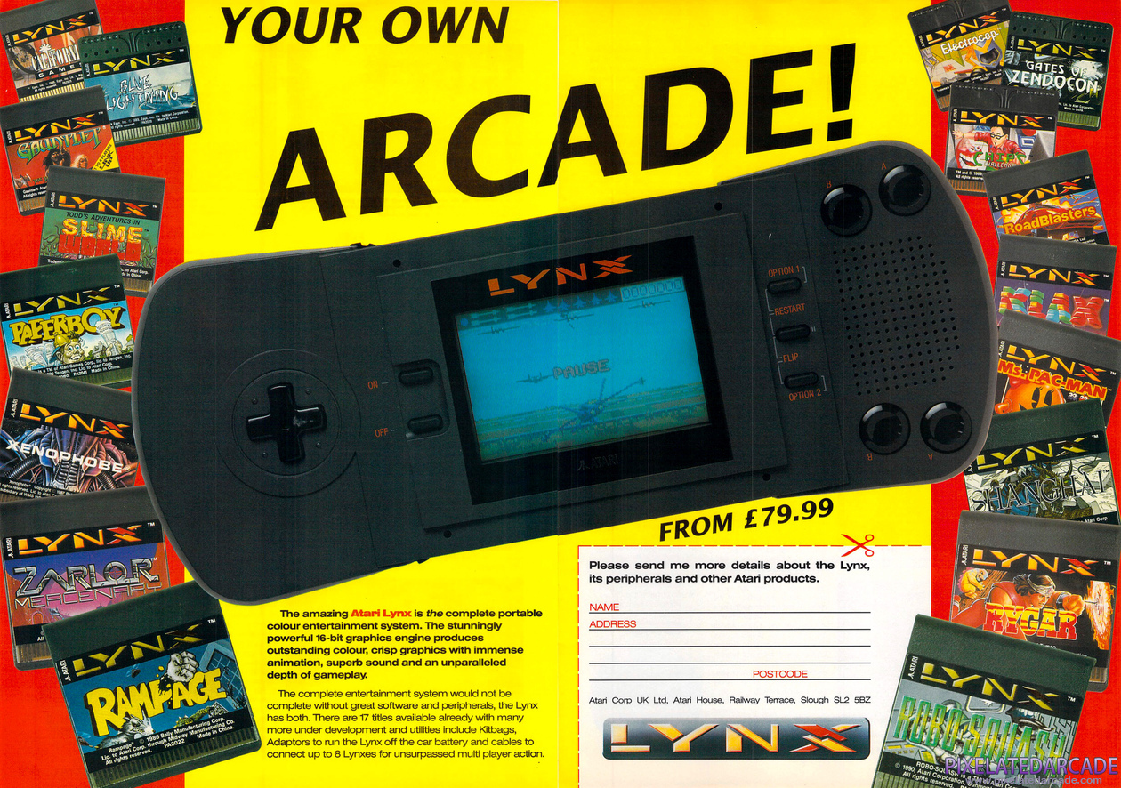 Atari Lynx Advertisement: May 1991 magazine ad
