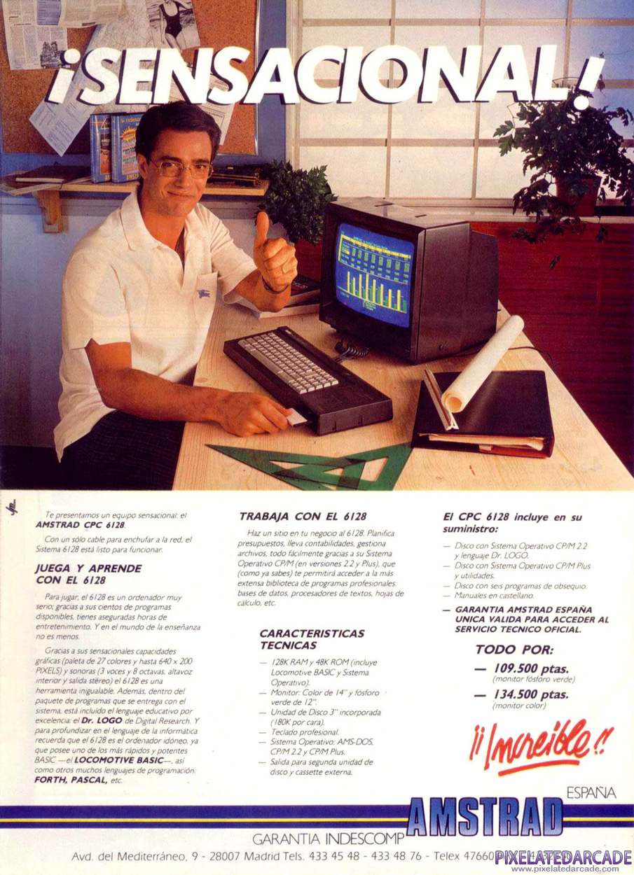 Amstrad CPC Advertisement: December 1985 magazine ad (Spanish)