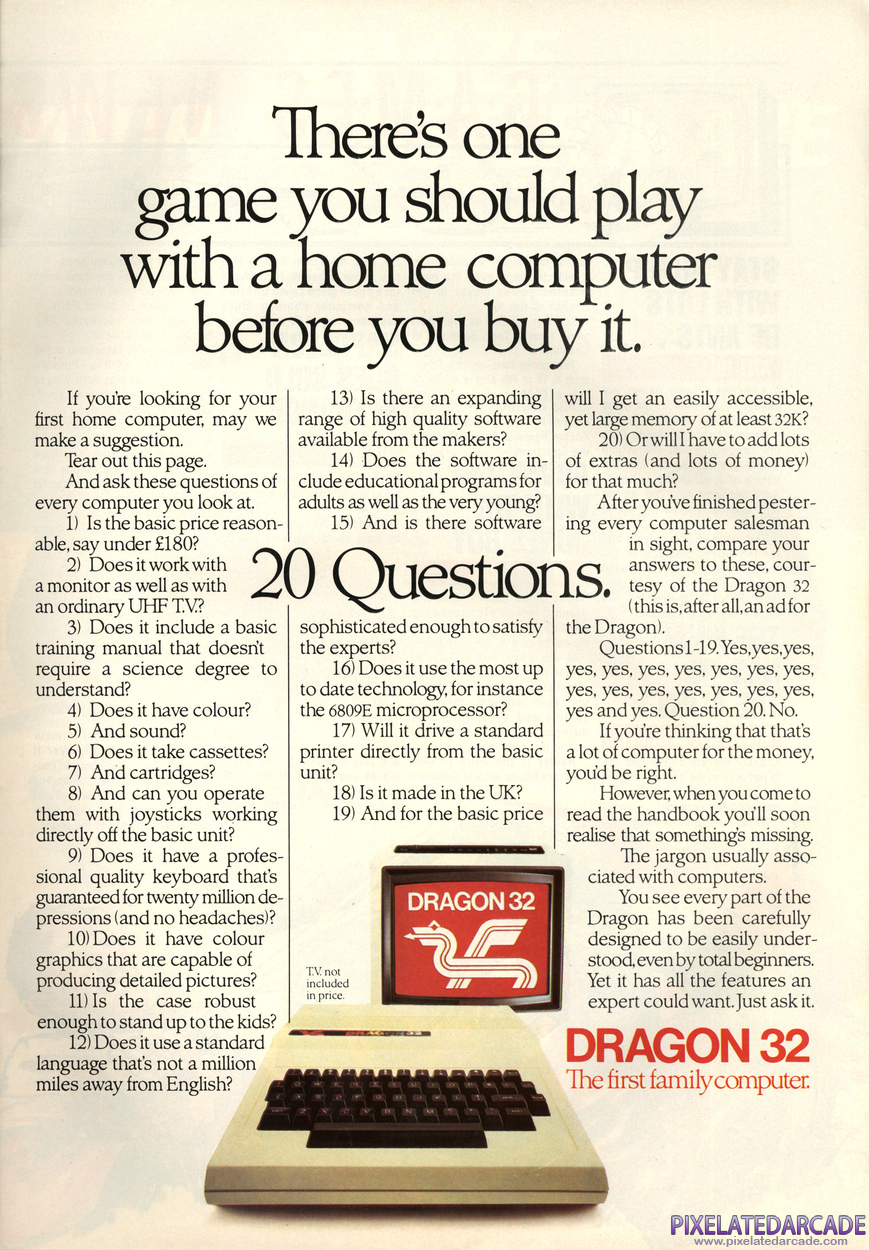 Dragon 32/64 Advertisement: September 1983 magazine ad