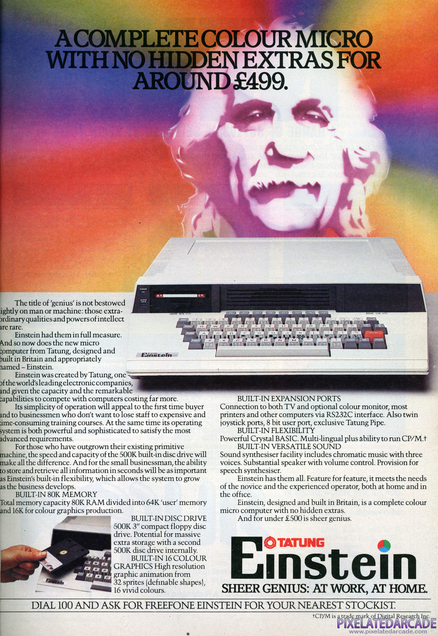 Tatung Einstein Advertisement: November 1984 magazine ad