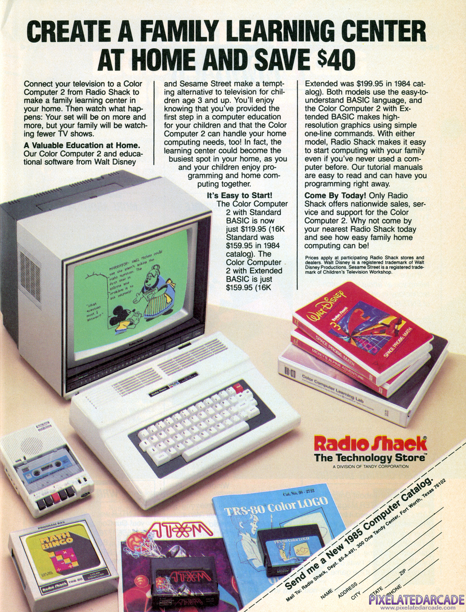 TRS-80 Color Computer Advertisement: Color Computer 2 - November 1984 magazine ad