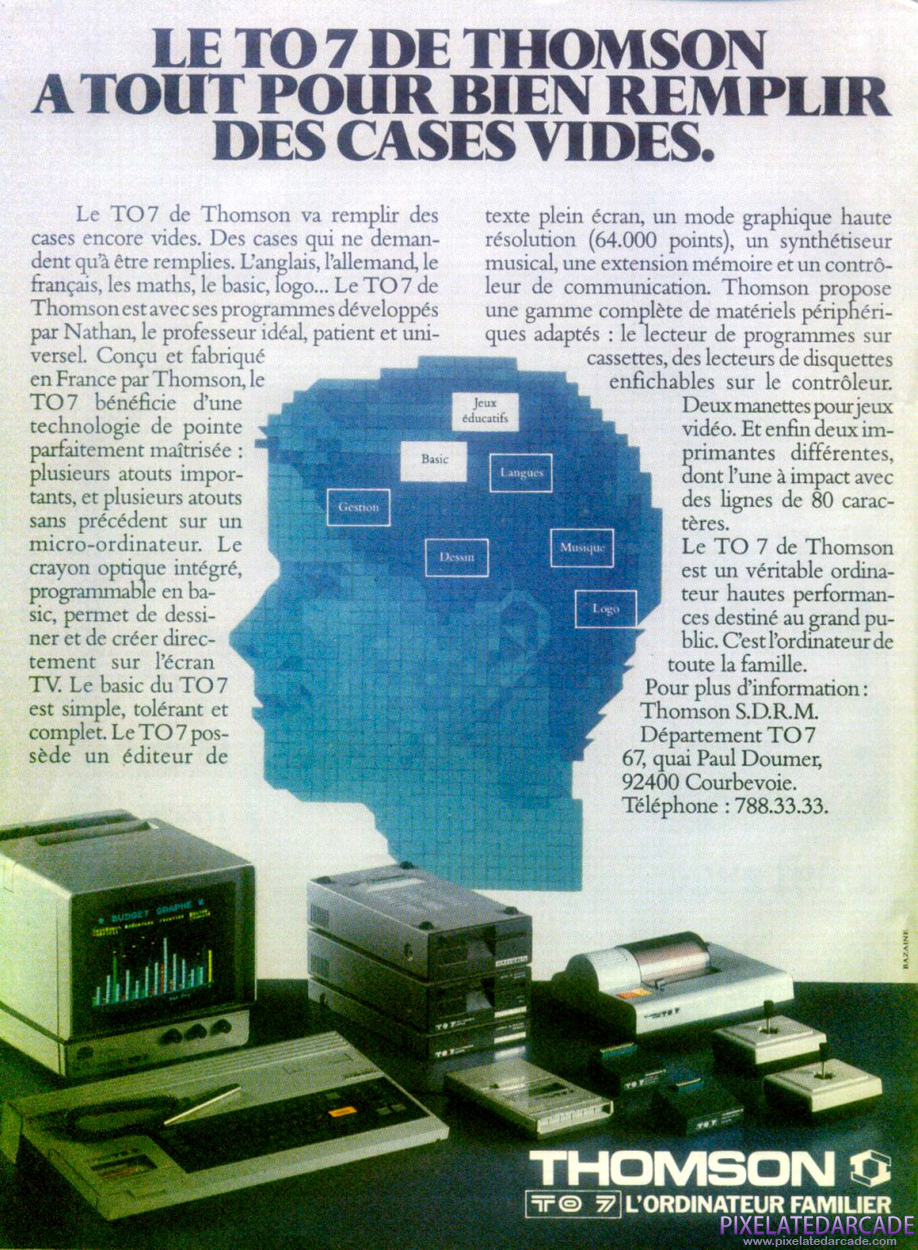Thomson TO Advertisement: Thomson TO-7 September 1983 magazine ad