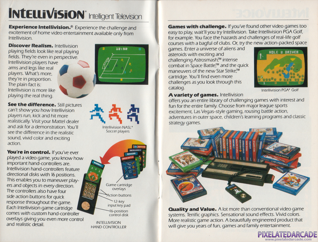 Intellivision Advertisement: Mattel Electronics 1982 product catalog