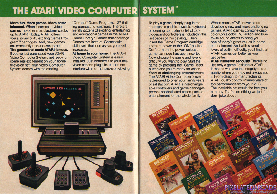 Atari 2600 Advertisement: Atari Video Computer System catalog