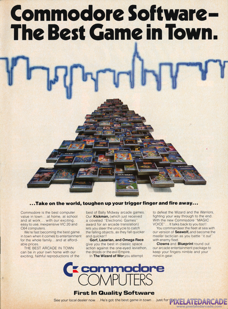 Commodore 64 Advertisement: Commodore software - 1984 magazine ad