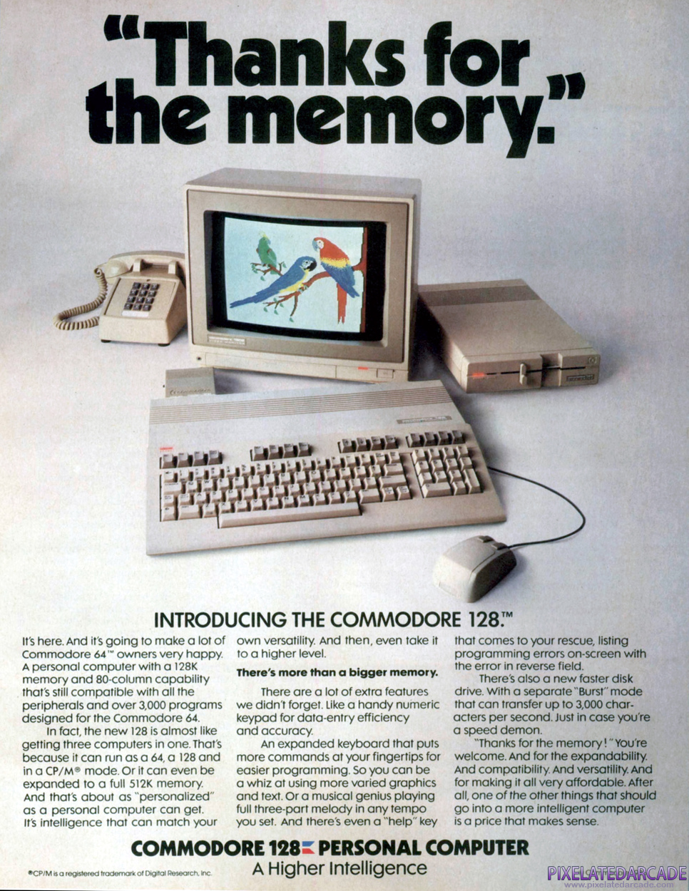 Commodore 128 Advertisement: August 1985 magazine ad