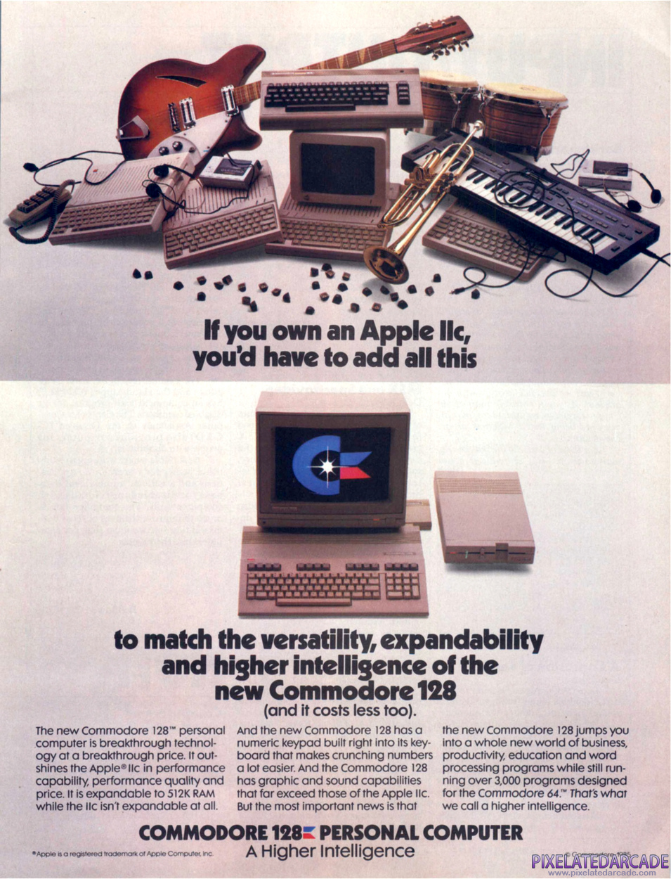 Commodore 128 Advertisement: September 1985 magazine ad